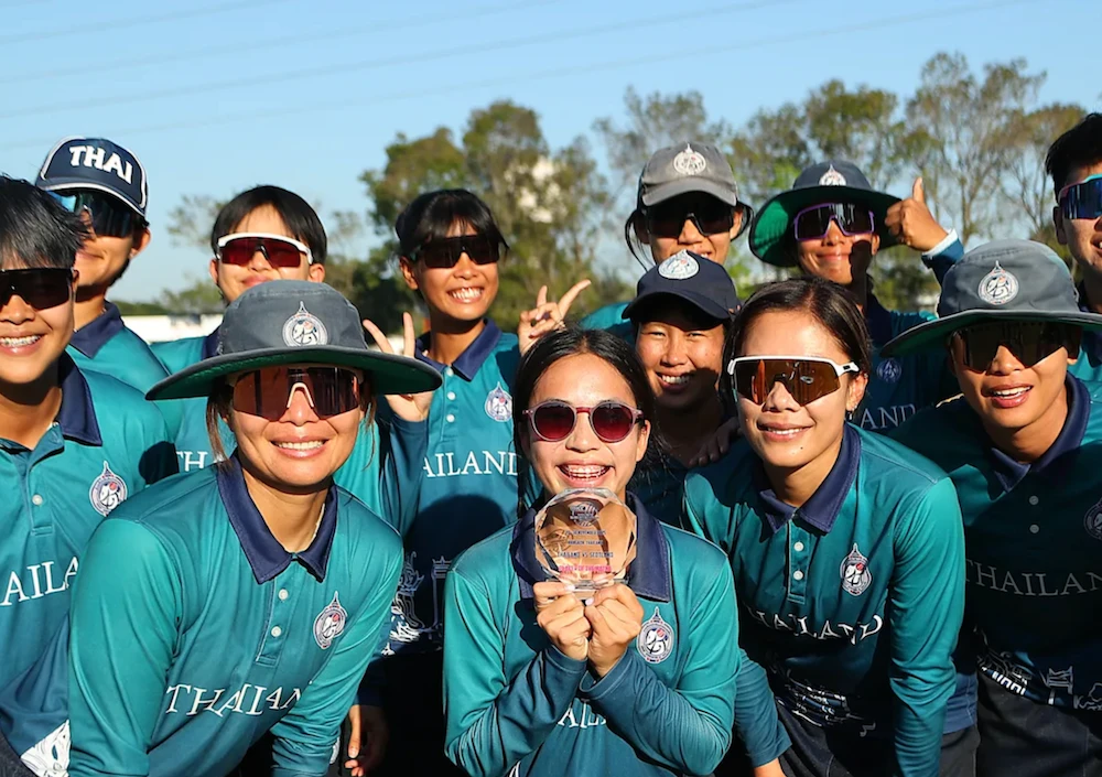 Thailand’s women’s team were crowned inaugural winners of the International Cricket Council’s Women’s Emerging Nations Trophy after a remarkable last day of the tournament in Bangkok on Nov. 30. (ICC)