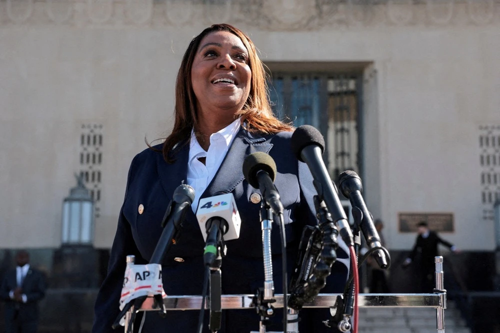 James denied any wrongdoing and accused the administration of using the justice system to seek revenge against Trump’s political opponents. (Reuters/File)