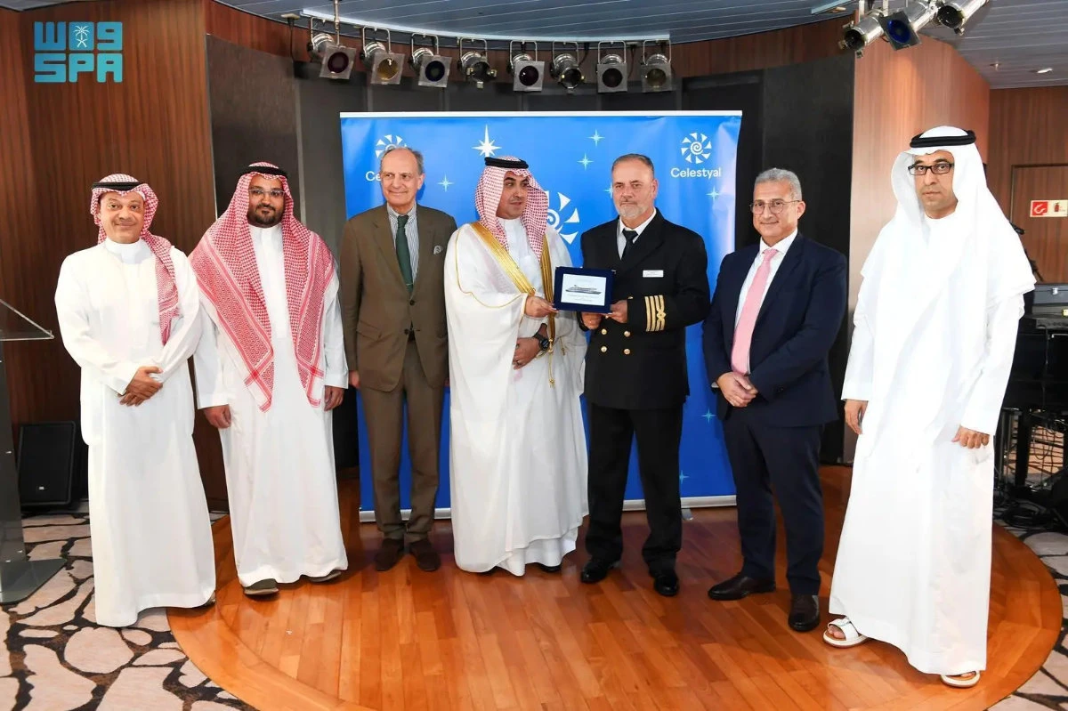 Cruise Saudi celebrates first visit of Greek cruise ship Celestyal Discovery