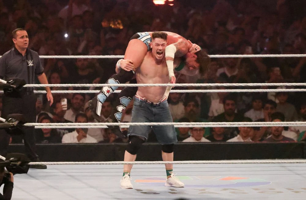 John Cena was one of a select few of WWE superstars such as Hulk Hogan, The Undertaker and Stone Cold Steve Austin who were at the forefront of fans’ admiration in Saudi Arabia. (AFP)