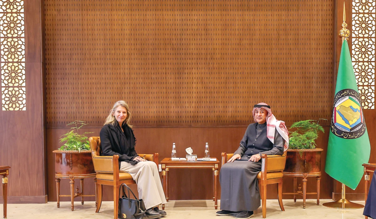 The meeting focused on Gulf-European relations and enhancing Greek-GCC bilateral ties. (Supplied)