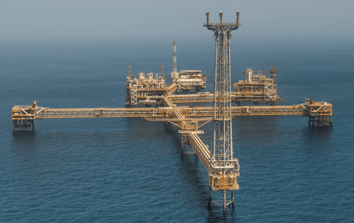 The North Field, located off the northeastern coast of Qatar. QatarEnergy LNG