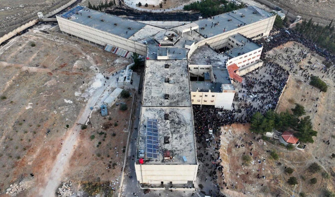 Sednaya prison near Damascus became synonymous with the Assad-era torture and murder of Syrians. (AFP/File)