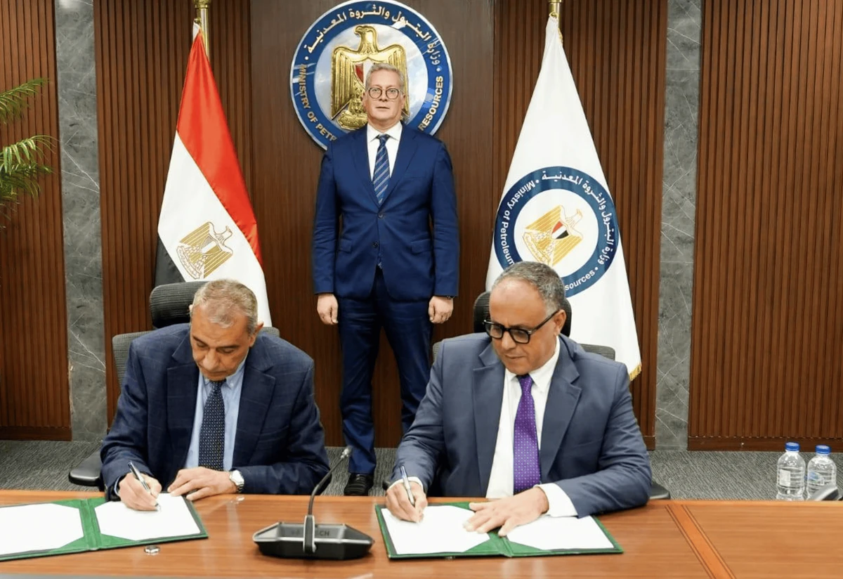 The agreement was signed by Salah Abdel Karim, executive chairman of the Egyptian General Petroleum Authority, and Ayman Fouzi, CEO of Terra Petroleum in Egypt. Facebook/Egyptian Cabinet Presidency