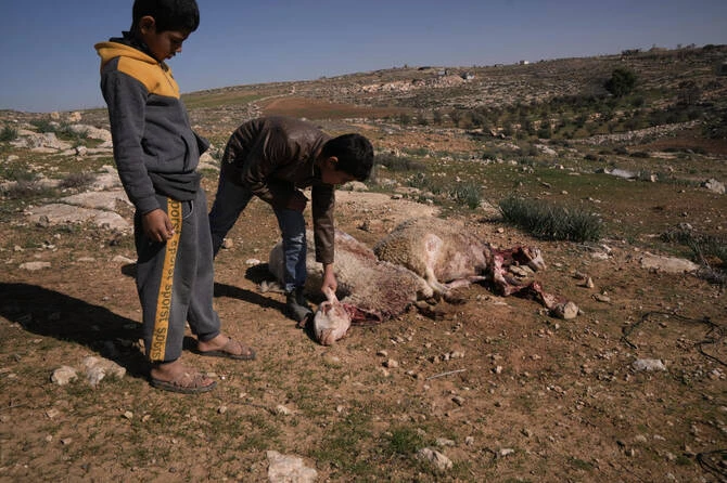 Israeli security forces announced on Thursday the arrest of five Israeli settlers over their alleged involvement in an attack on a Palestinian home that injured a baby girl in the occupied West Bank. (AP)