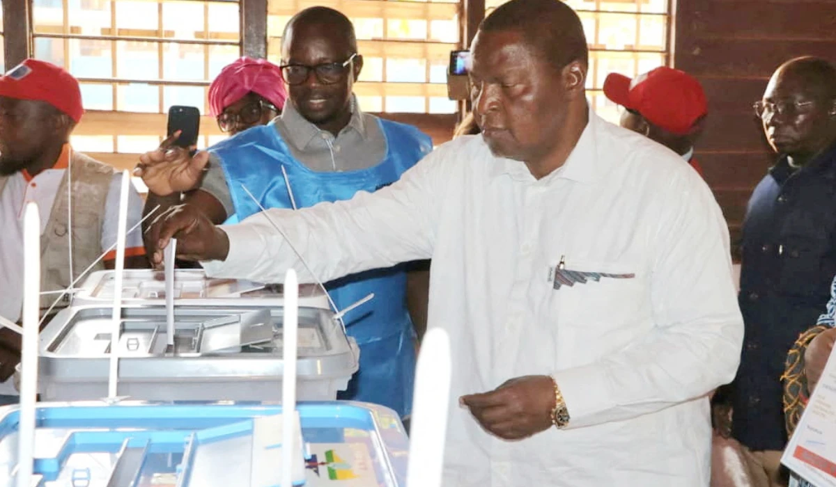 President of the Central African Republic and United Hearts Movement presidential candidate Faustin-Archange Touadera, casts his vote during the presidential election at a polling station in Bangui, Central African Republic December 28, 2025. (REUTERS)