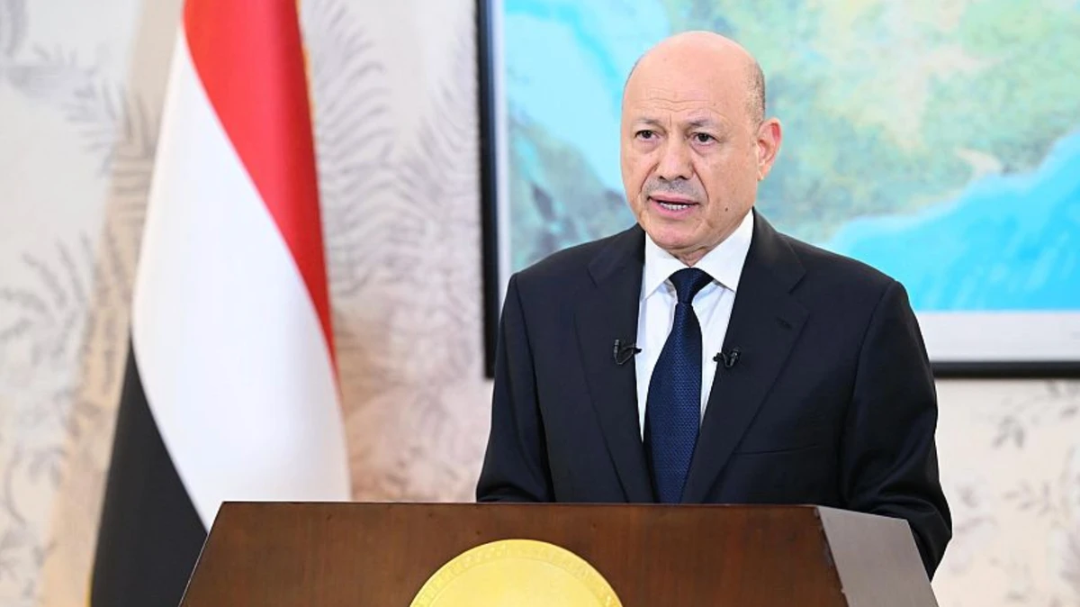 President of the Yemeni Presidential Leadership Council Rashad Al-Alimi. (SABANEW)
