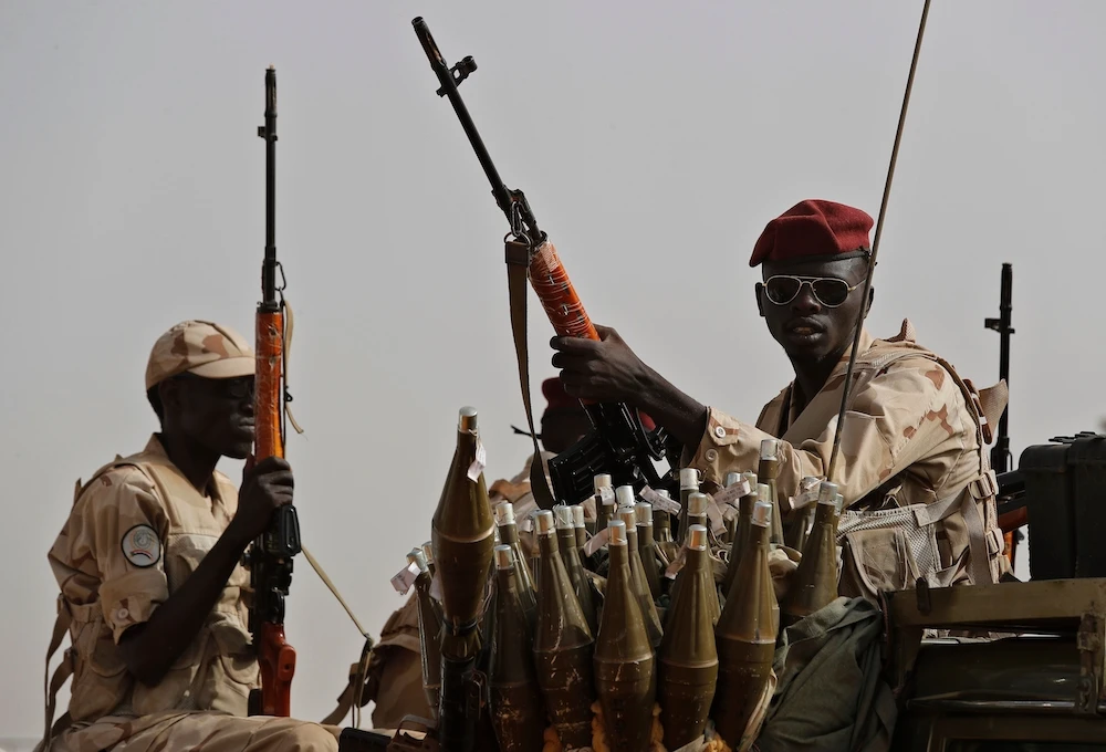 Sudanese soldiers from the RSF secure an area in the East Nile province, Sudan. (AP/File Photo)