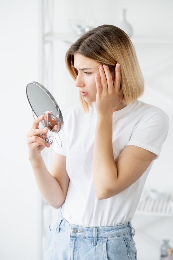 Identify oily areas