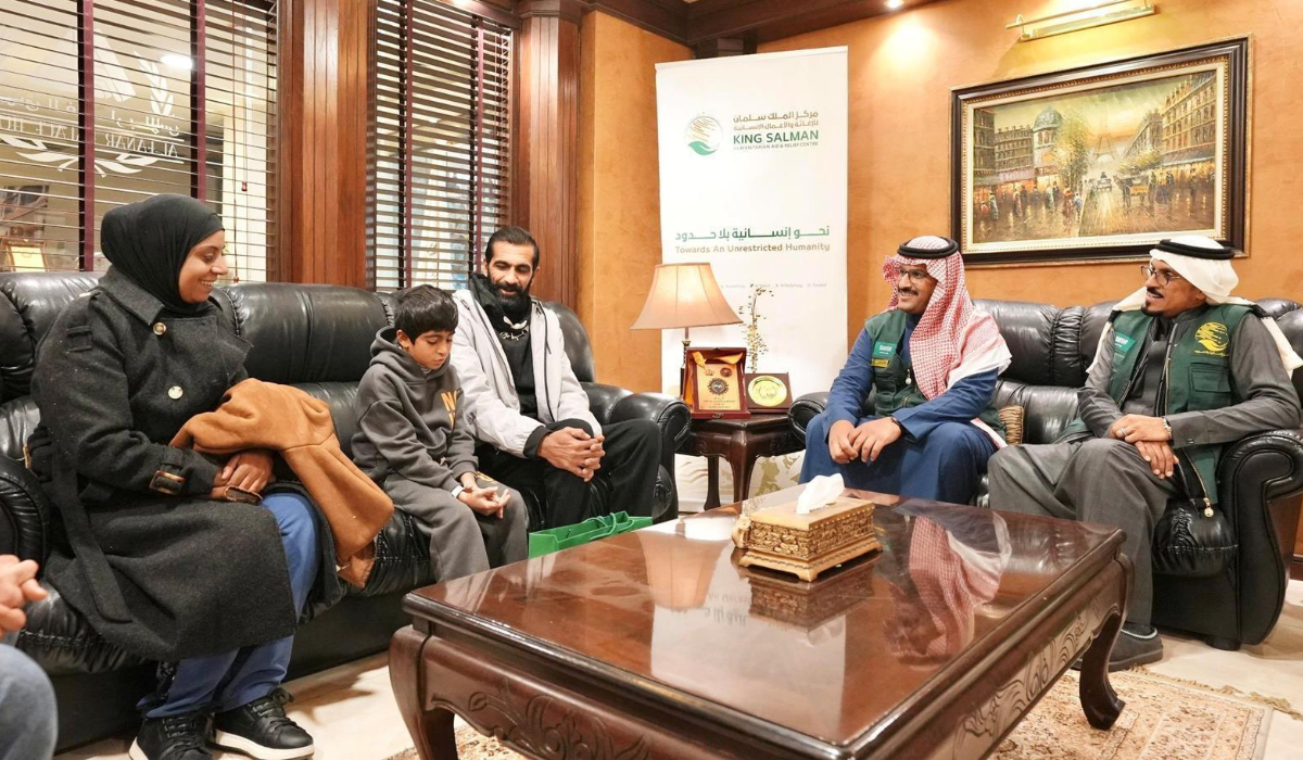 KSrelief funded the treatment of Yazan Sami Nasman, a nine-year-old Palestinian child from the Gaza Strip who was suffering with a tumor in the lymphatic system. (SPA)