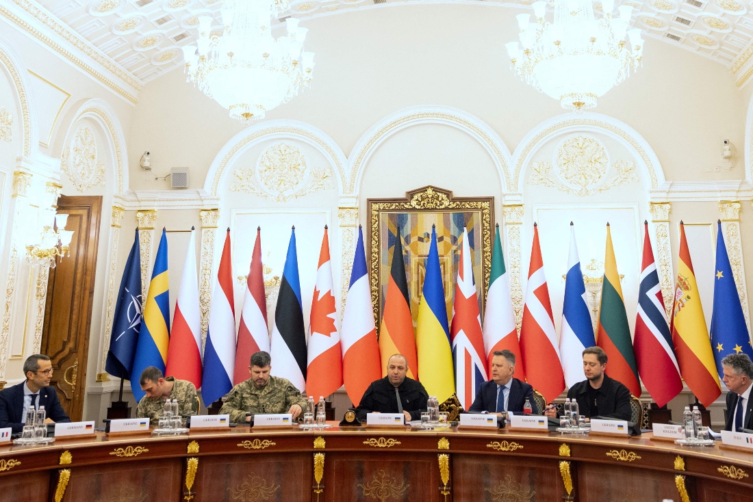 Ukraine's Secretary of the National Security and Defence Council Rustem Umerov attends a meeting of national security advisors of European countries in Kyiv, Ukraine. (AFP)