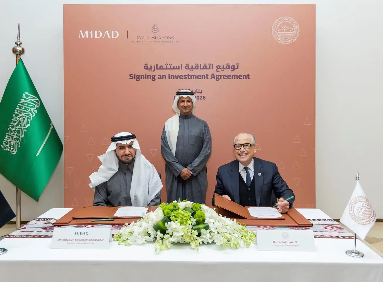 Diriyah Co. partners with Midad to develop Four Seasons hotel in Diriyah