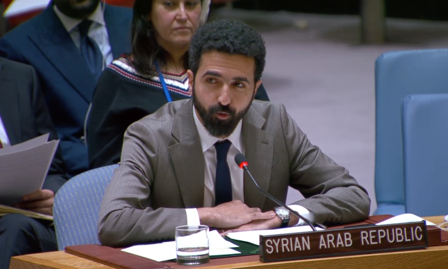 Syria’s envoy to the UN Ibrahim Olabi said on Thursday that secrecy surrounding the nation’s former chemical weapons program, security risks from land mines and other unexploded ordnance, and Israel’s targeting of suspected weapons sites continue to complicate his government’s efforts to eliminate Assad-era chemical weapons. (Supplied)