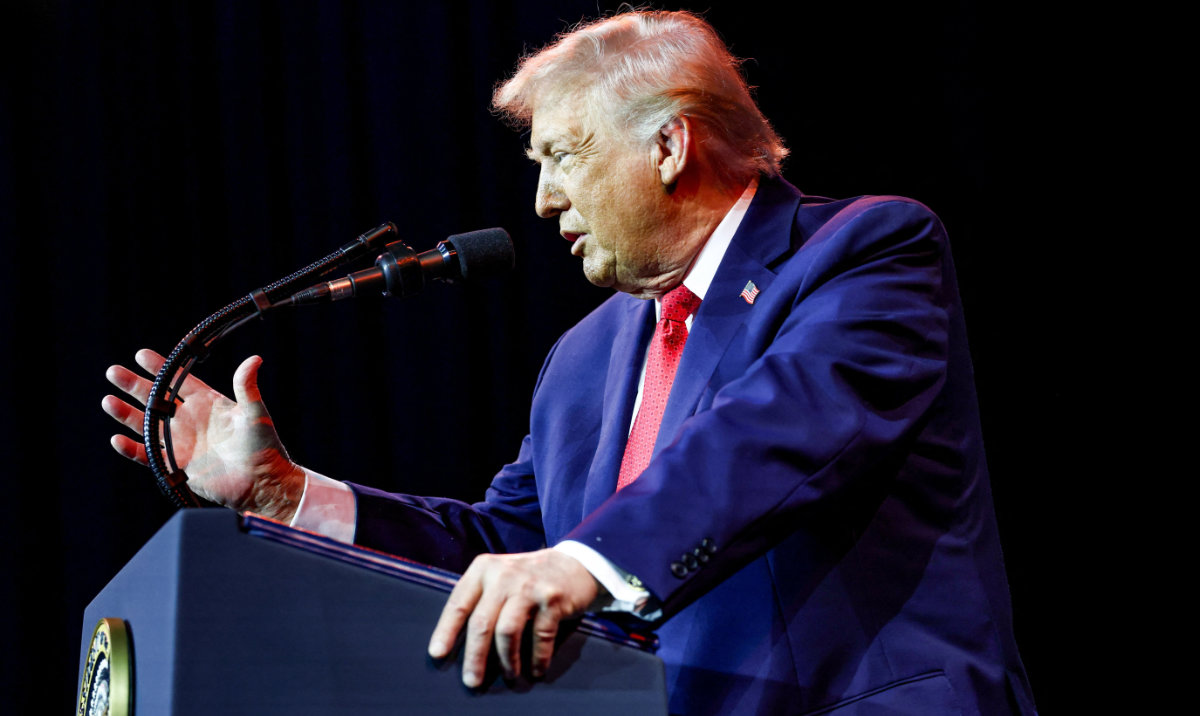 US President Donald Trump addresses House Republicans at their annual issues conference retreat, at the Kennedy Center, in Washington, DC, US, January 6, 2026. (Reuters)