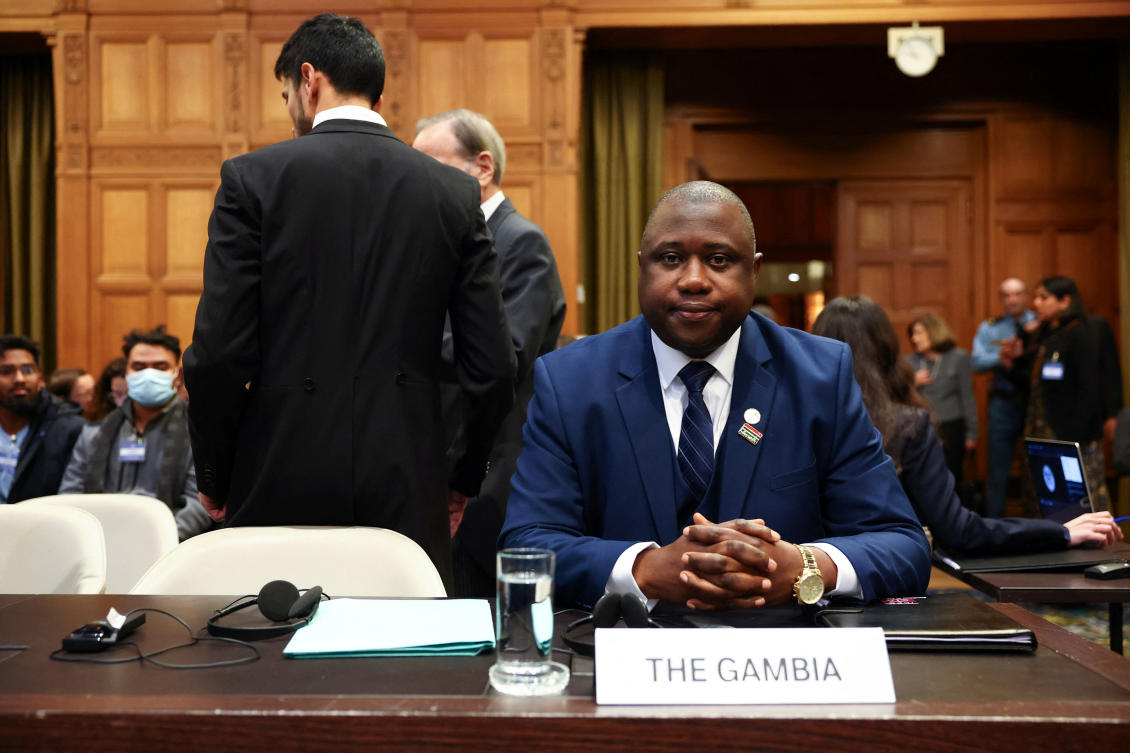 Gambia's Justice Minister and Attorney General Dawda Jallow sits in the courtroom, in The Hague, Netherlands, January 12, 2026. (REUTERS)