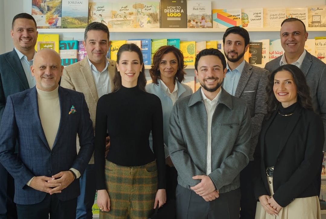 The royal couple visited the head office of the publishing company that is known for its role in publishing Arabic content. (Instagram)