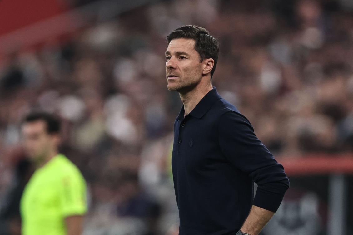 Real Madrid’s Spanish coach Xabi Alonso reacts during the Spanish Super Cup final football match between Barcelona and Real Madrid at the King Abdullah Stadium in Jeddah on January 11, 2026. Real Madrid appointed Alvaro Arbeloa as new coach on January 12, 2026 after coach Xabi Alonso left the club by mutual consent. (AFP)