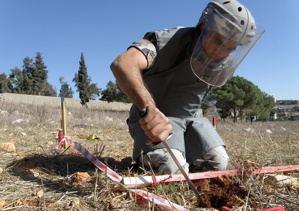 The scale of the bombardment Lebanon endured left behind a lethal mix of shell fragments, fuse remnants and unexploded artillery shells. (Supplied)