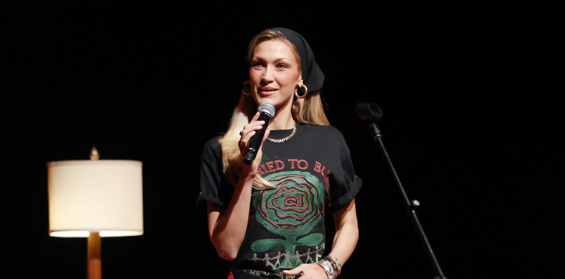 Hadid shared photos from the event on her Instagram Stories. (Getty Images)
