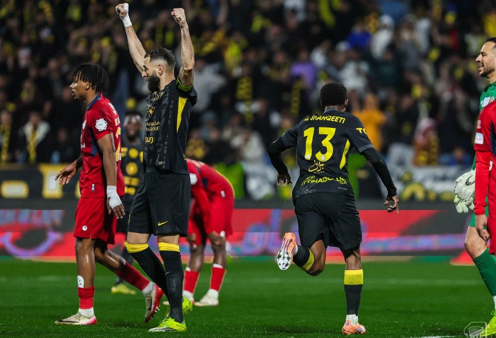 Al-Ittihad shared the spoils with Damac in Abha. (X/@ittihad_en)