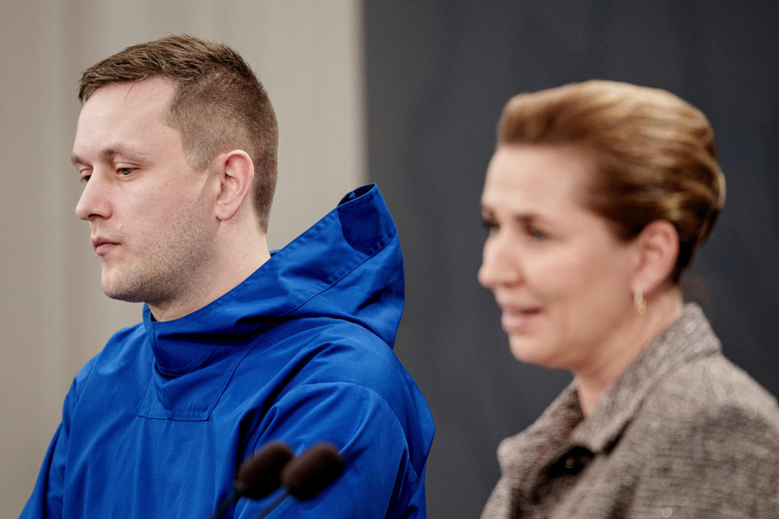 Greenland's Prime Minister Jens-Frederik Nielsen and Danish Prime Minister Mette Frederiksen in Copenhagenon Tuesday. (Reuters)