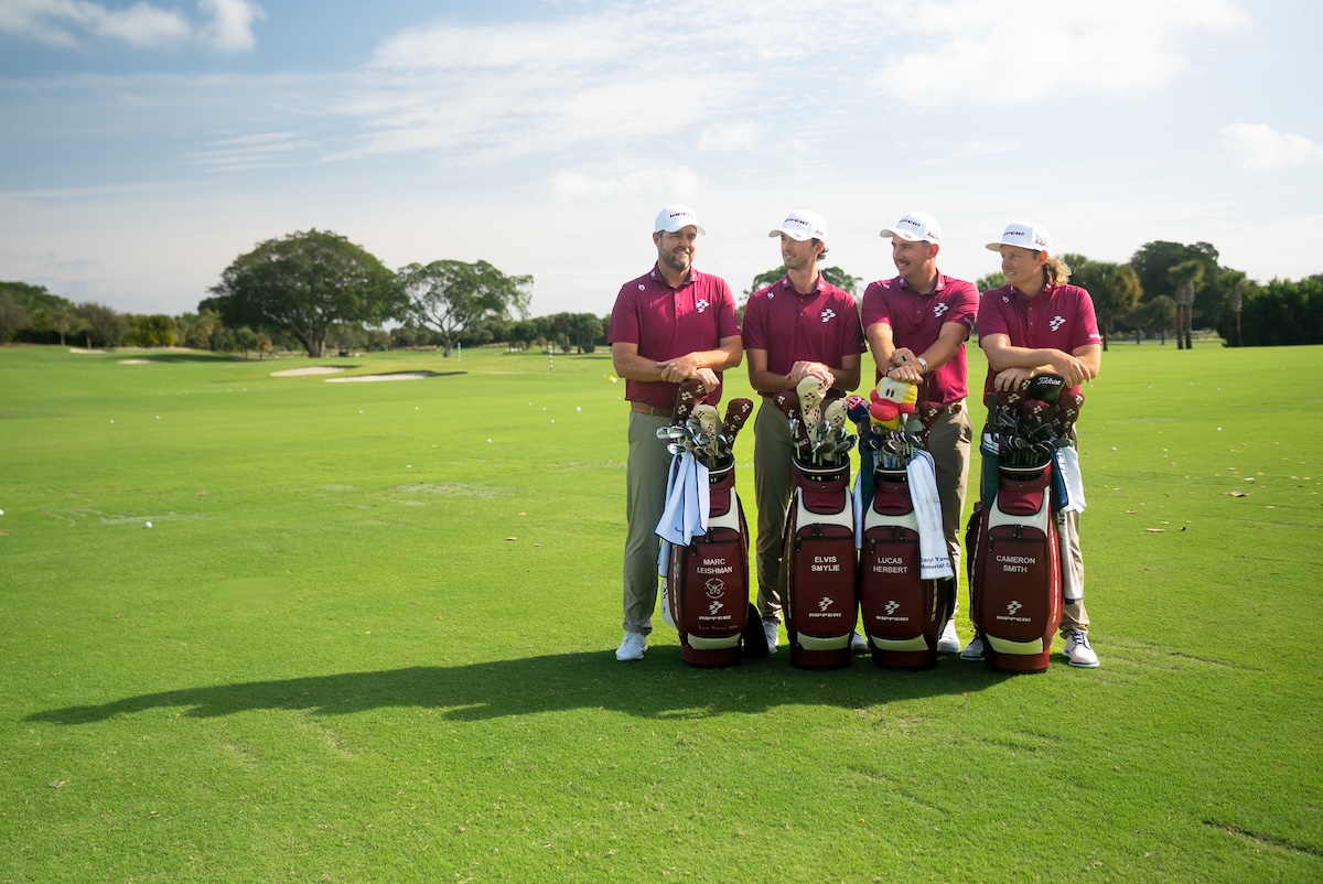 Ripper GC's Marc Leishman, Elvis Smylie, Lucas Herbert, and Cam Smith. (Supplied/LIV Golf)