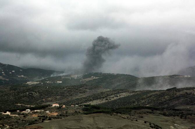 An Israeli military spokesperson issued warning to residents of certain buildings in the Lebanese village of Sohmor on Thursday ahead of planned strikes on what was described as Hezbollah infrastructure. (AFP/File)