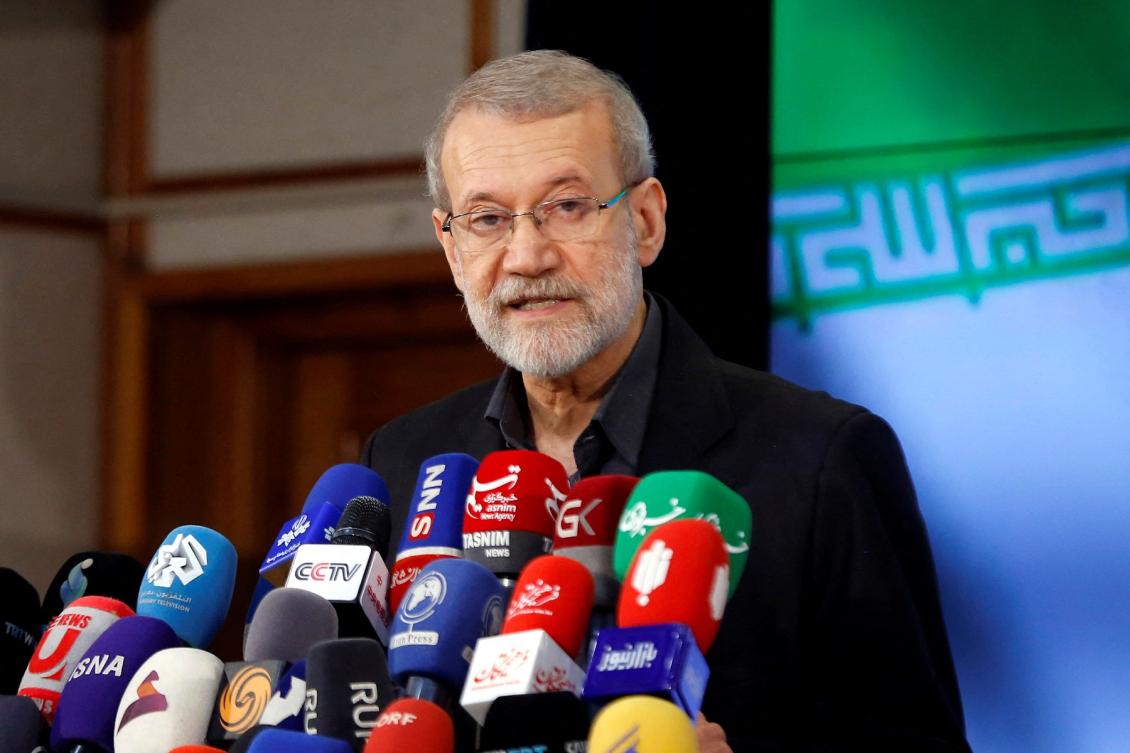 Among those sanctioned is Ali Larijani, secretary of Iran’s Supreme Council for National Security. (File/AFP)
