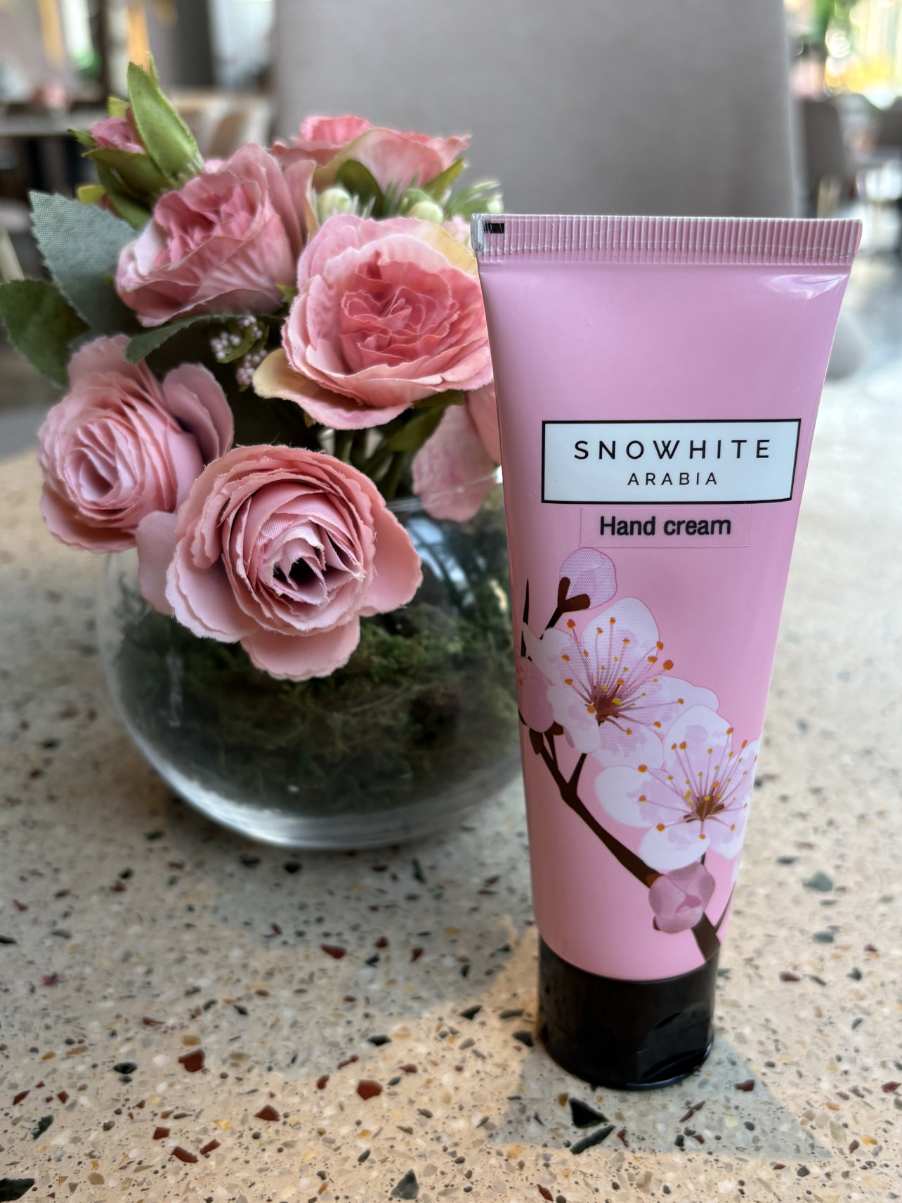 The Snowhite hand cream is moisturizing and fragrant. (AN photo)