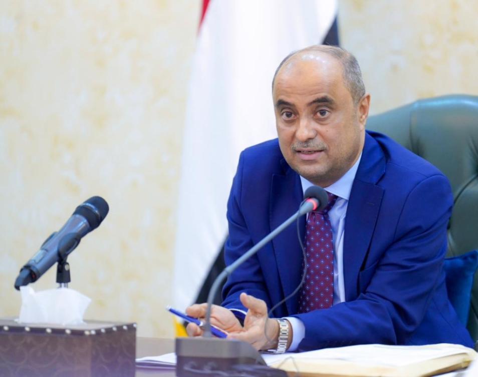 Prime Minister Salim Saleh BinBuriek met Presidential Leadership Council chairman Rashad Al-Alimi. (SUPPLIED)
