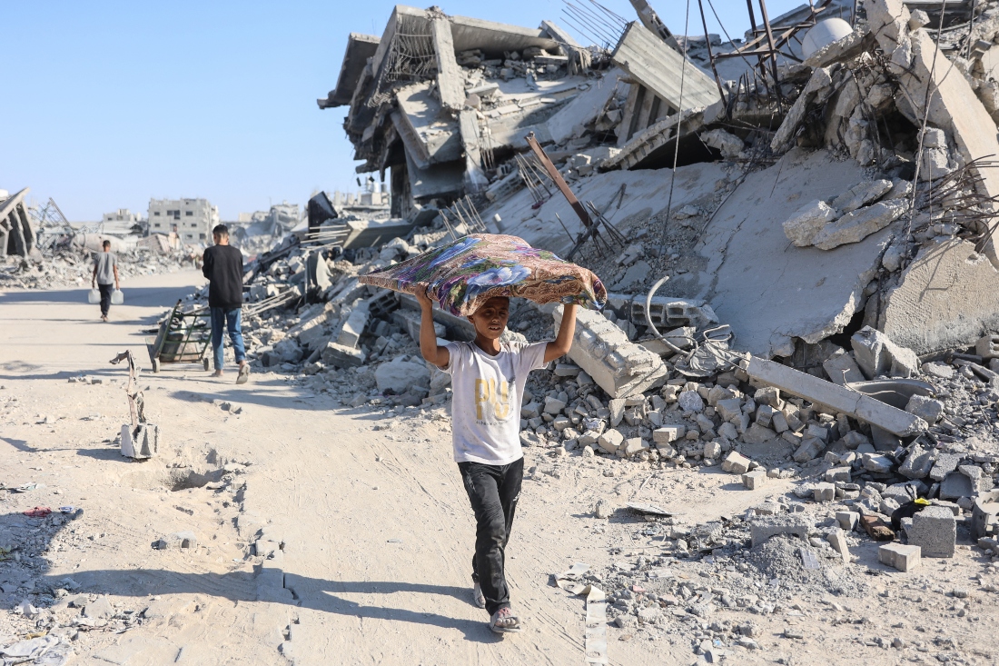 The line’s markers have been moved further inside Hamas-controlled territory at Beit Lahia, Jabalia and Al-Tuffah, images seen by BBC Verify suggest. (FILE/AFP)