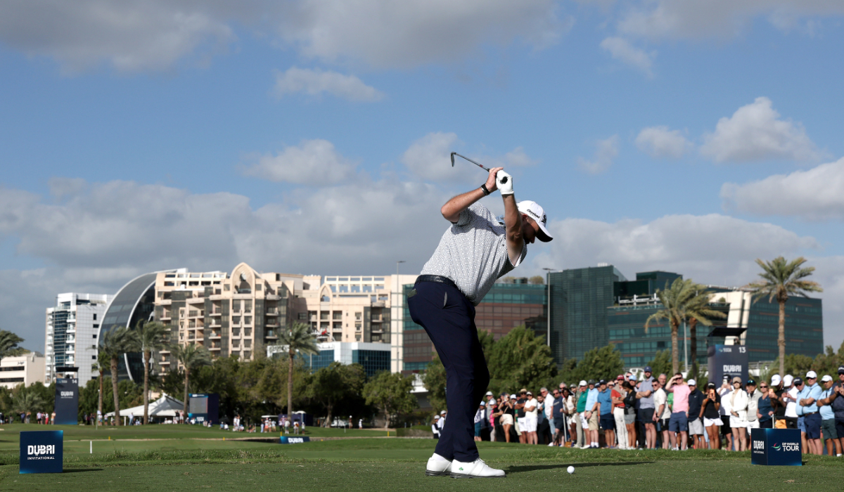 Shane Lowry leads the Dubai Invitational after two days of play. (Supplied)