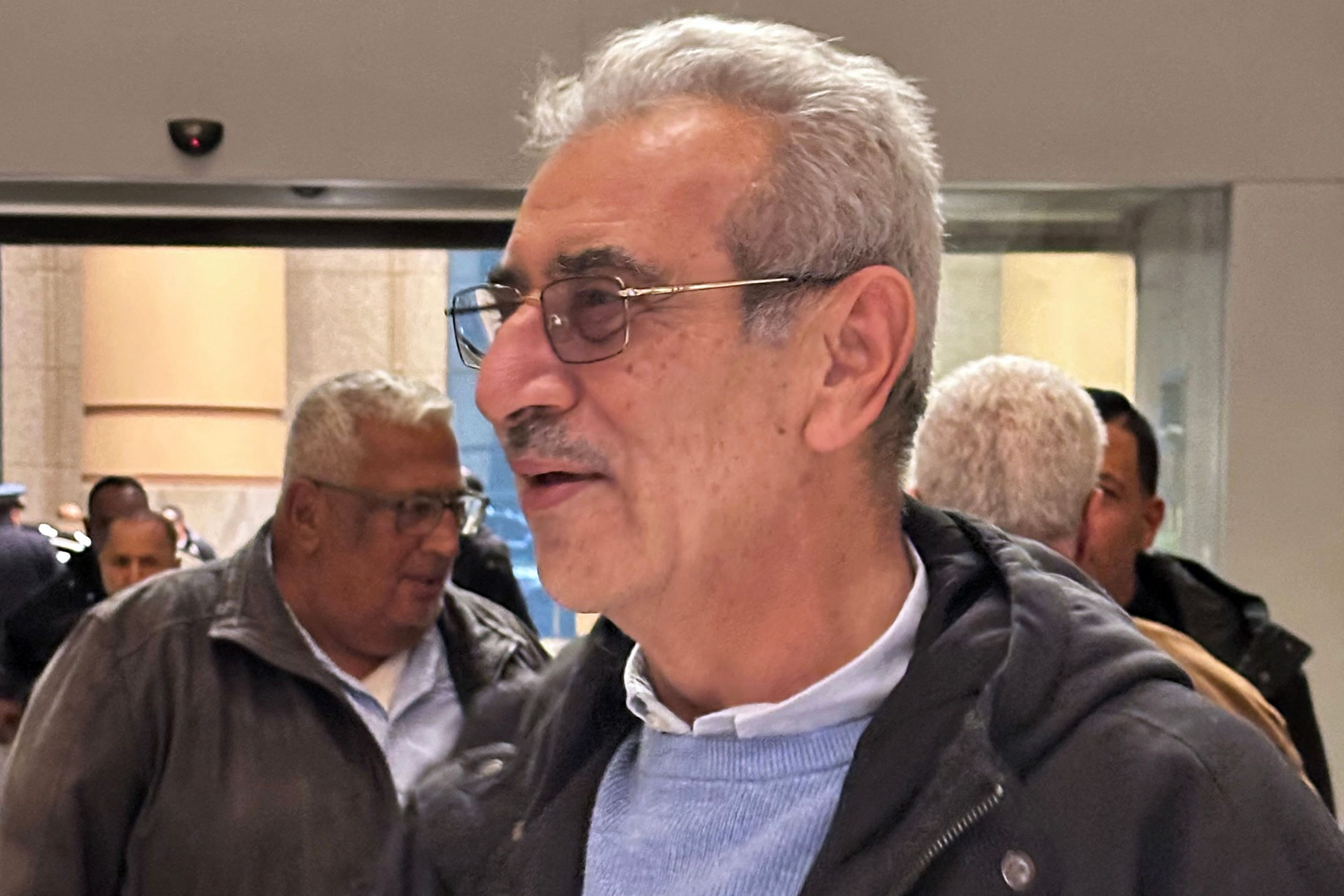 Ali Shaath, head of the Palestinian technocratic committee for managing the Gaza Strip, arrives at a hotel in Cairo on January 16, 2026. (AFP)