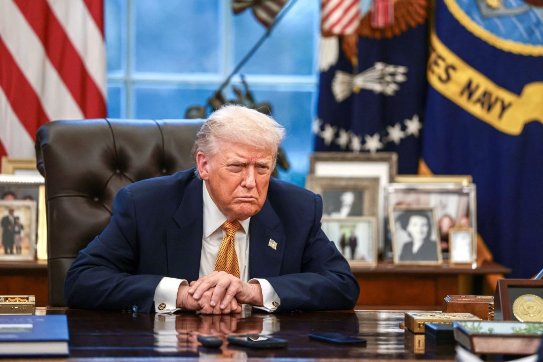 U.S. President Donald Trump during an exclusive interview in the Oval Office in the White House in Washington, U.S. (Reuters)