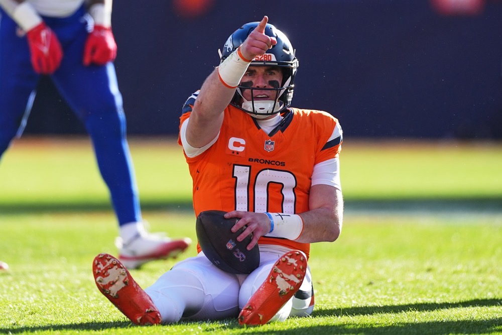 Bo Nix breaks his right ankle late in Broncos’ playoff win, will have surgery