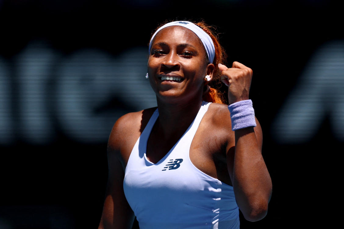 Gauff has struggled with double-faults and had 431 in 2025 on the WTA Tour, by far the most of any player. (REUTERS)