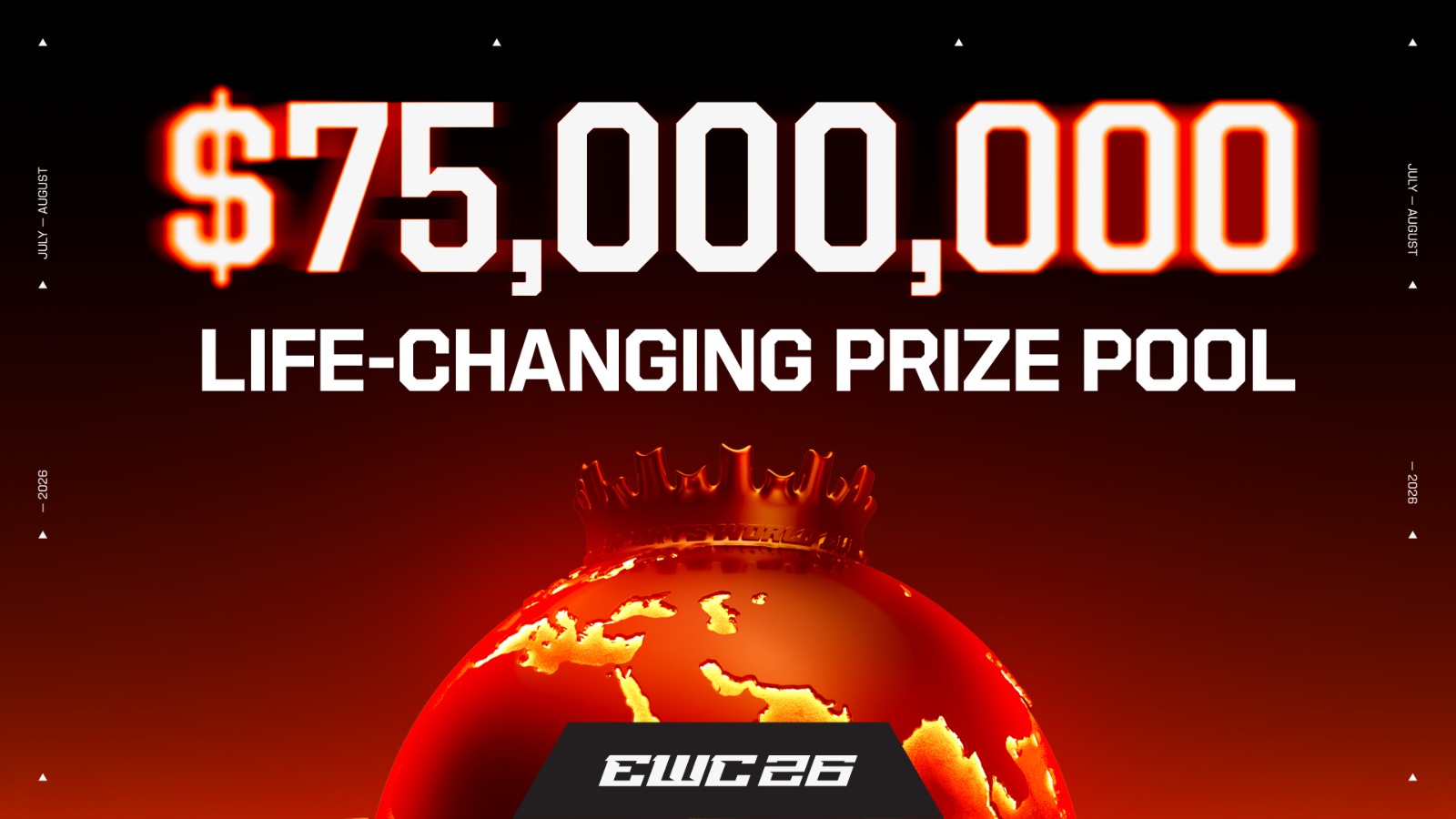 The Esports World Cup Foundation (EWCF) announced a total prize pool of $75 million alongside the full game lineup and schedule for the Esports World Cup 2026 (EWC). (Supplied)