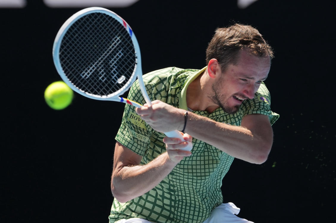 Former world number one and 11th seed Daniil Medvedev of Russia faces Fabian Marozsan of Hungary next at Melbourne Park. (AP)