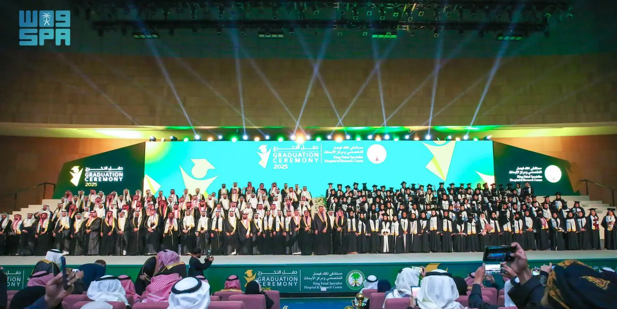 King Faisal Specialist Hospital and Research Centre celebrated the graduation 379 physicians from Saudi board and fellowship programs, the Saudi Press Agency reported on Wednesday. (SPA)