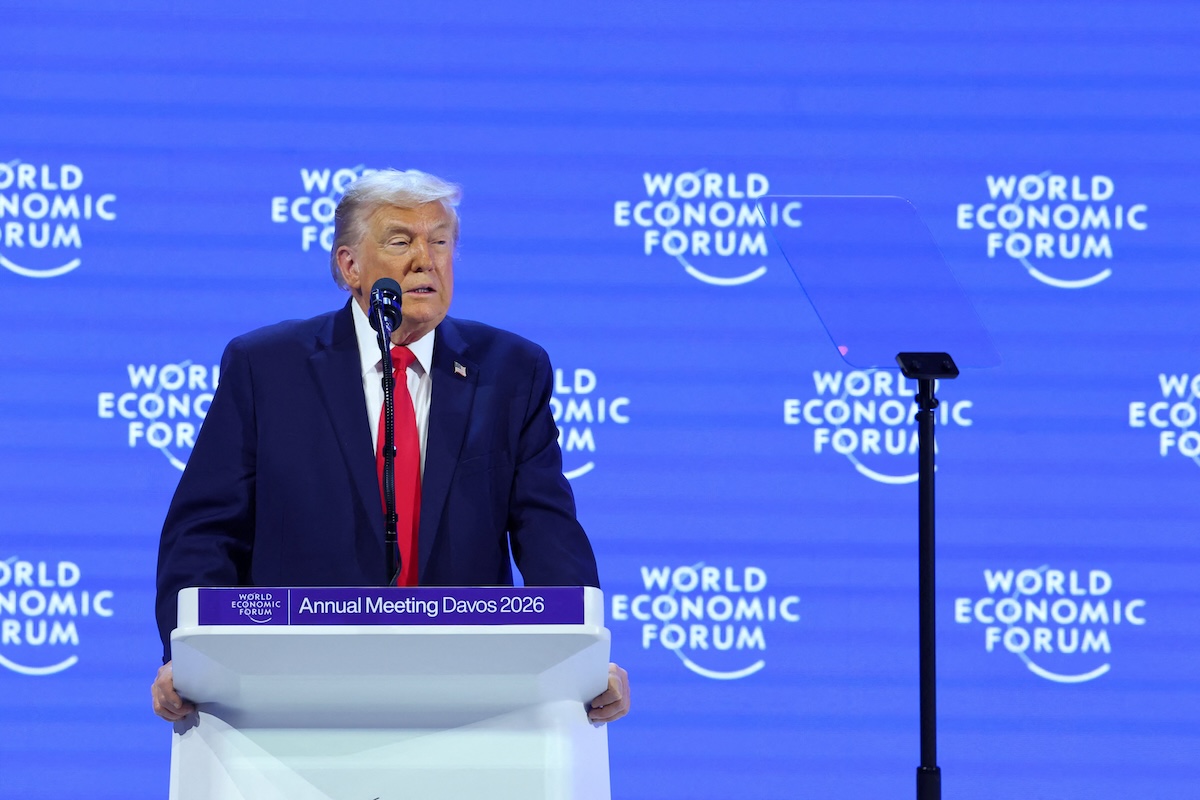 US President Donald Trump attends the 56th annual World Economic Forum meeting in Davos, Switzerland, January 21, 2026. (Reuters)