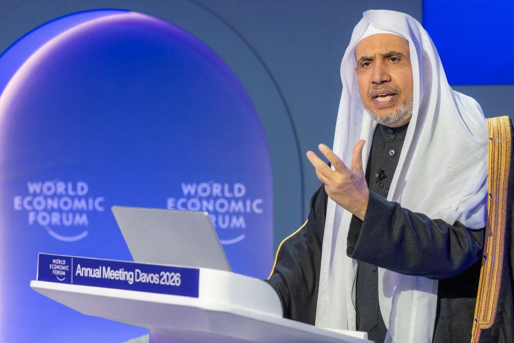 Secretary-General of the Muslim World League and Chairman of the Muslim Scholars’ Council Sheikh Dr. Muhammad bin Abdul Karim Al-Issa participated in the main dialogue session at WEF. (Supplied)