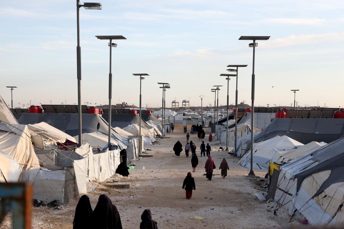 Syria's army entered the vast Al-Hol camp in Hassakah province that houses relatives of suspected Daesh jihadists after Kurdish forces withdrew from the site. (AFP)