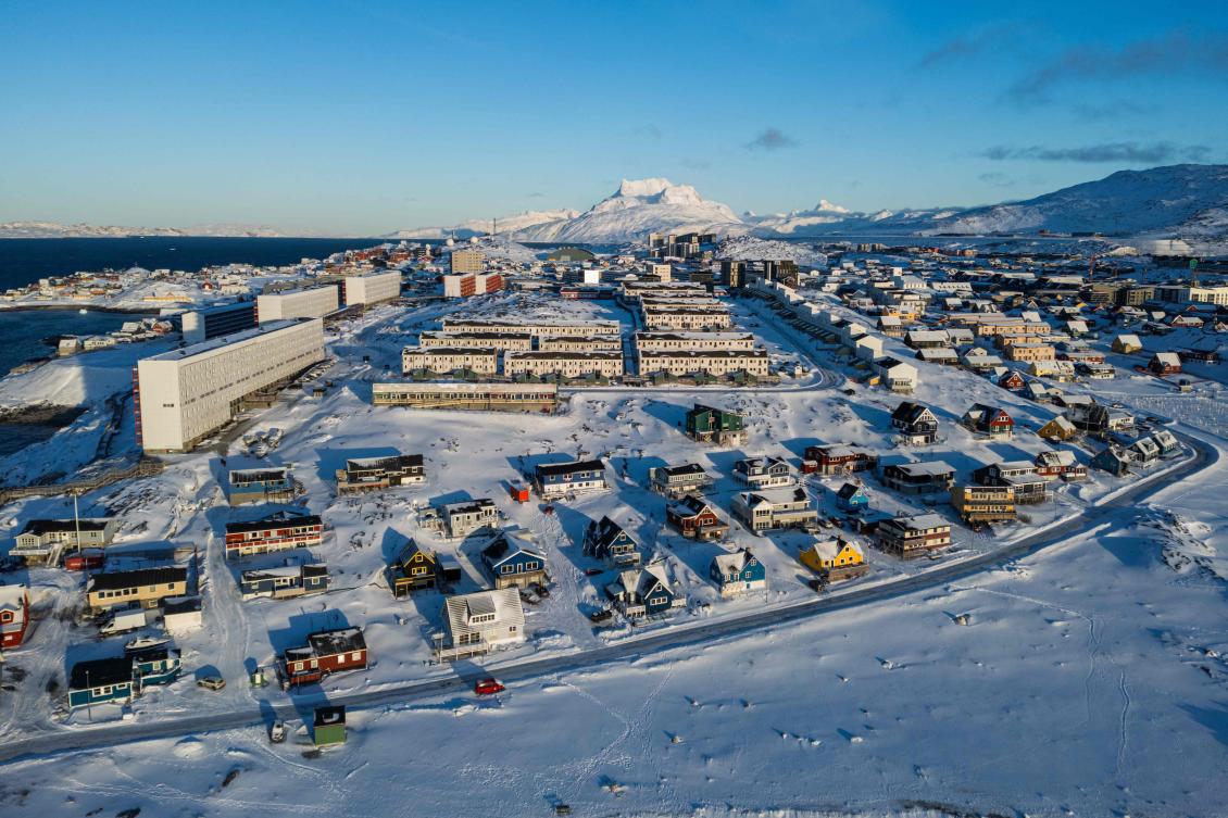 The city of Nuuk along the coastline of western Greenland. (AFP)