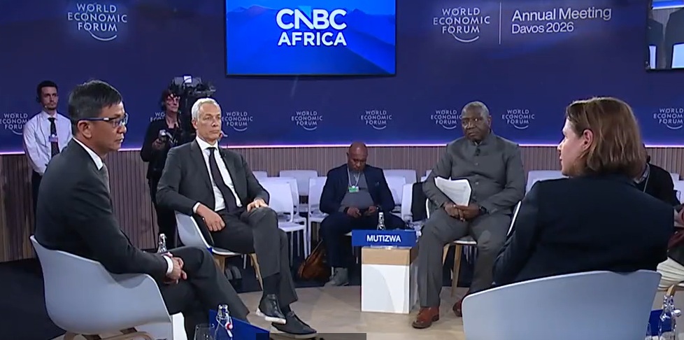 Godfrey Mutizwa, CNBC Africa’s chief editor, hosted Pralhad Venkatesh Joshi, India’s minister of new and renewable energy, Marco Arcelli, CEO of ACWA Power; Catherine MacGregor, CEO of electricity company ENGIE Group; and Pan Jian, co-chair of lithium-ion battery manufacturer Contemporary Amperex Technology, in a panel discussion titled “Unstoppable March of Renewables?” during the World Economic Forum in Davos on Wednesday. (Screengrab)
