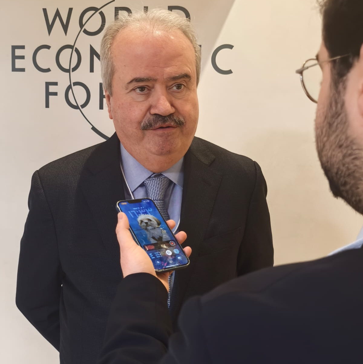 Lebanon’s finance minister Yassine Jaber spoke to Arab News on the sidelines of the World Economic Forum in Davos. (AN photo)