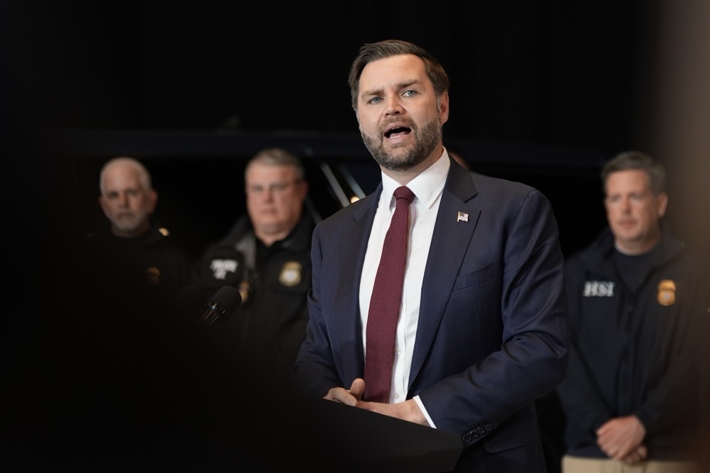 Vice President JD Vance speaks during a news conference on Thursday, Jan. 22, 2026, in Minneapolis. (AP)