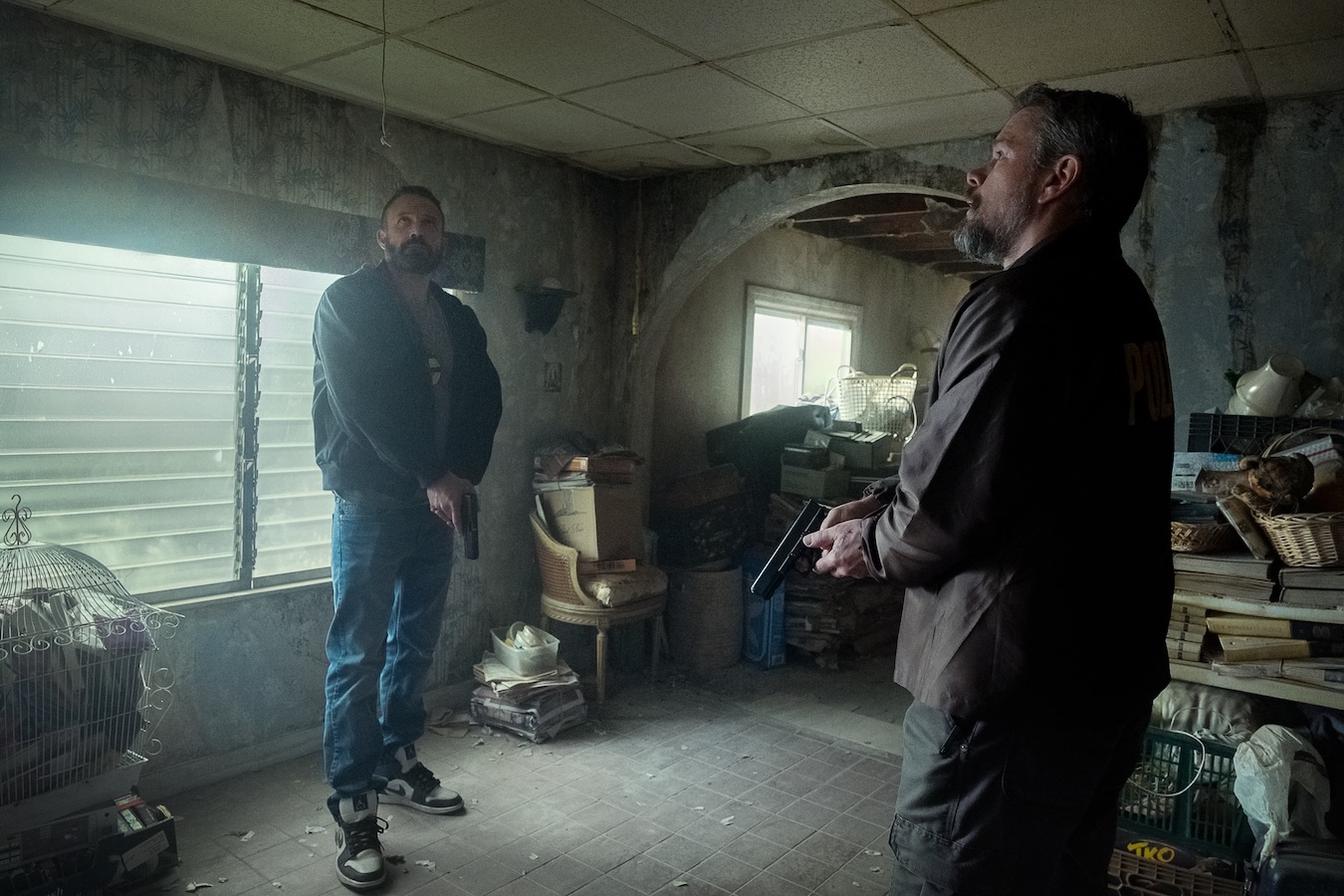 Ben Affleck (L) and Matt Damon in 'The Rip.' (Netflix)