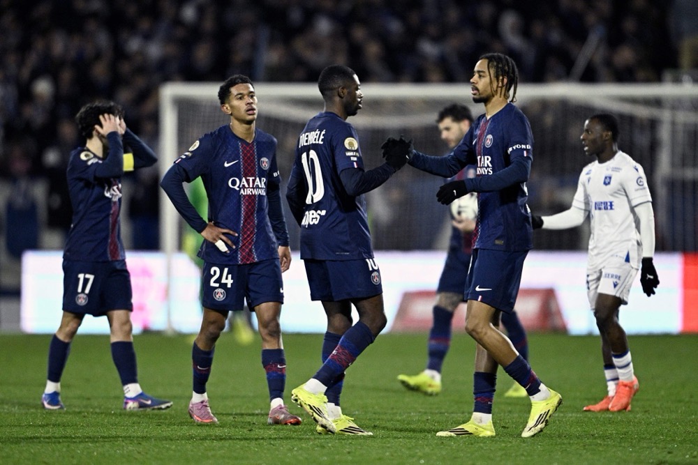 Barcola’s sixth goal of the season capped a fine performance. (AFP)