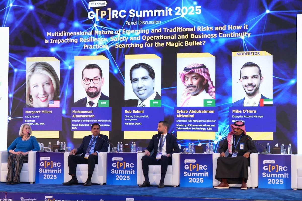 Experts speak during a session at last year’s GPRC Summit in Riyadh. (File photo)