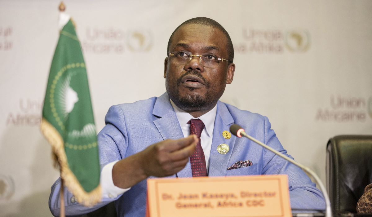 Director General of Africa Centres for Disease Control and Prevention (CDC) Jean Kaseya conducts a press conference in Addis Ababa on February 18, 2024. (AFP file photo)